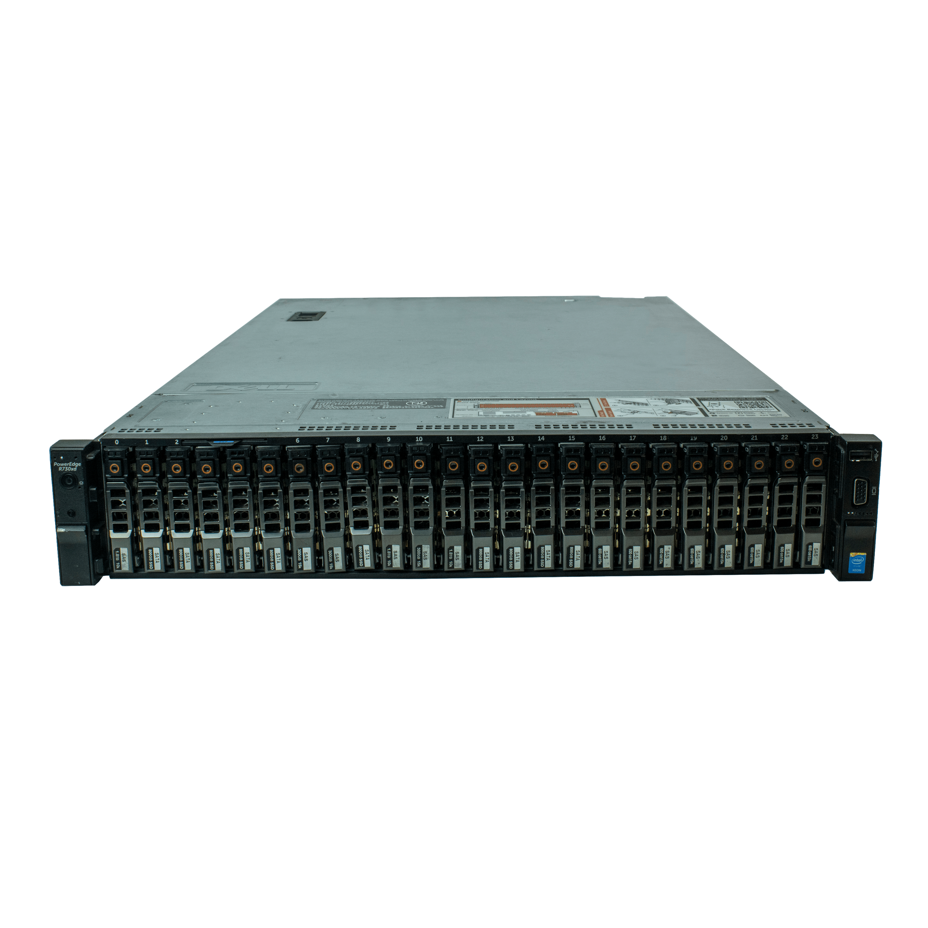 Сервер Dell PowerEdge R730xd noCPU 24хDDR4 H730 iDRAC 2х1100W PSU SFP+ 2x10Gb/s + Ethernet 2х1Gb/s 24х2,5" FCLGA2011-3