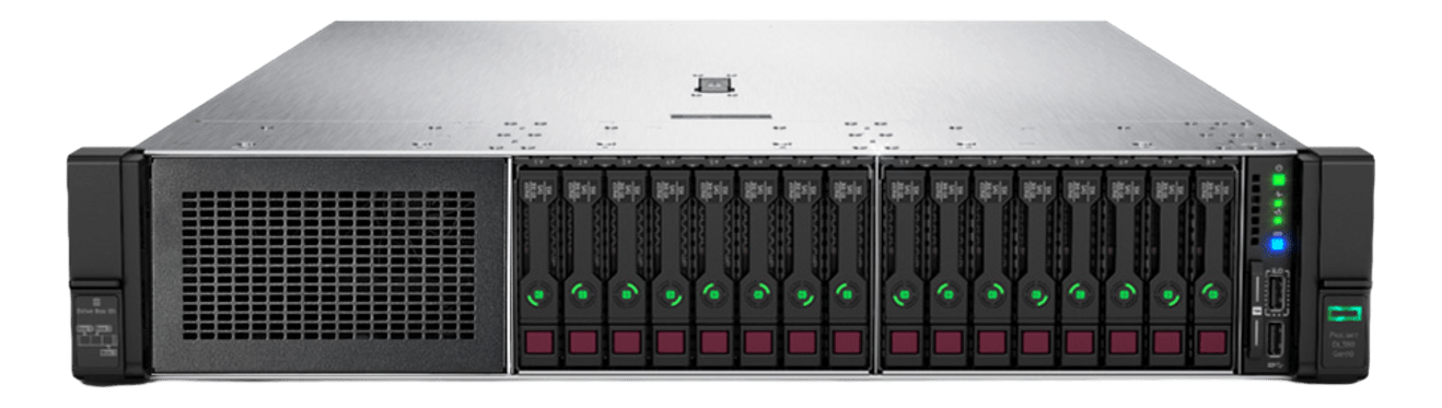 Сервер HP DL380 G10 noCPU 24хDDR4 softRaid P408i-a iLo 2х500W PSU Ethernet 4х1Gb/s 16х2,5" EXP NVMe FCLGA3647